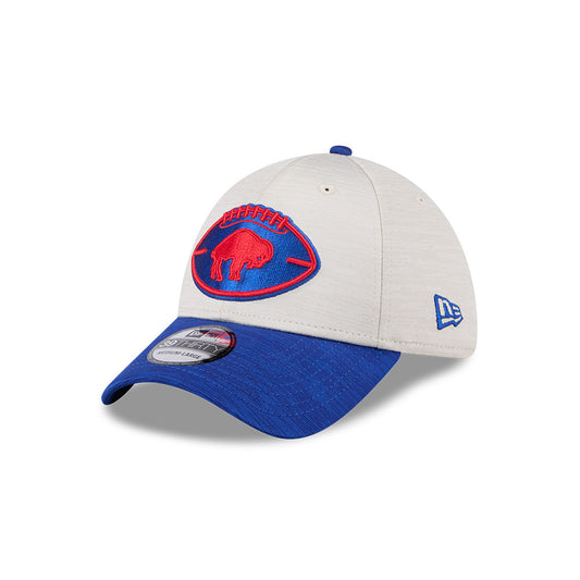 Buffalo Bills New Era 2024 Sideline Historic 39THIRTY Flex Hat - Stone/Royal