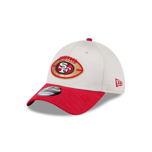 San Francisco 49ers New Era 2024 Sideline Historic 39THIRTY Flex Hat - Stone / Red