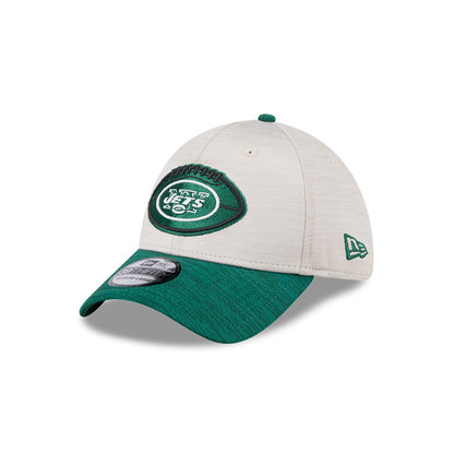 New York Jets New Era 2024 Sideline Historic 39THIRTY Flex Hat - Stone / Green