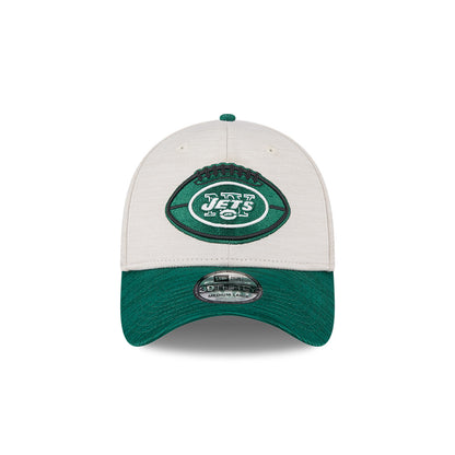 New York Jets New Era 2024 Sideline Historic 39THIRTY Flex Hat - Stone / Green