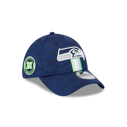 Seattle Seahawks NFL 2024 Sideline New Era 39 Thirty Flex Hat - Navy - Pro League Sports Collectibles Inc.