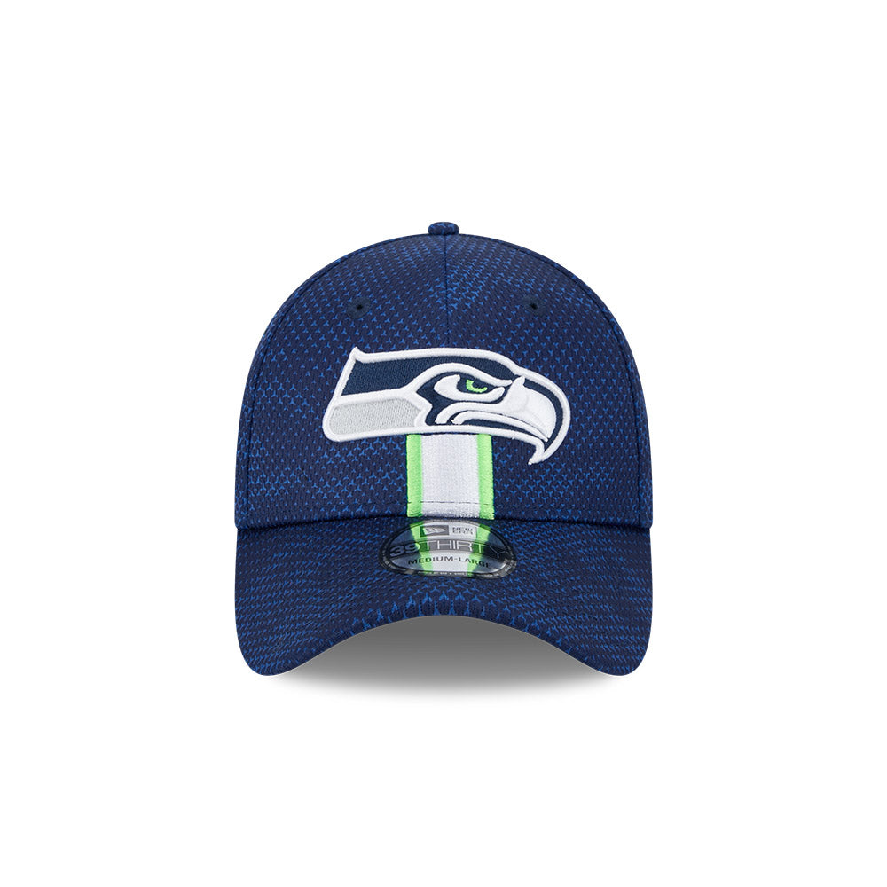 Seattle Seahawks NFL 2024 Sideline New Era 39 Thirty Flex Hat - Navy - Pro League Sports Collectibles Inc.