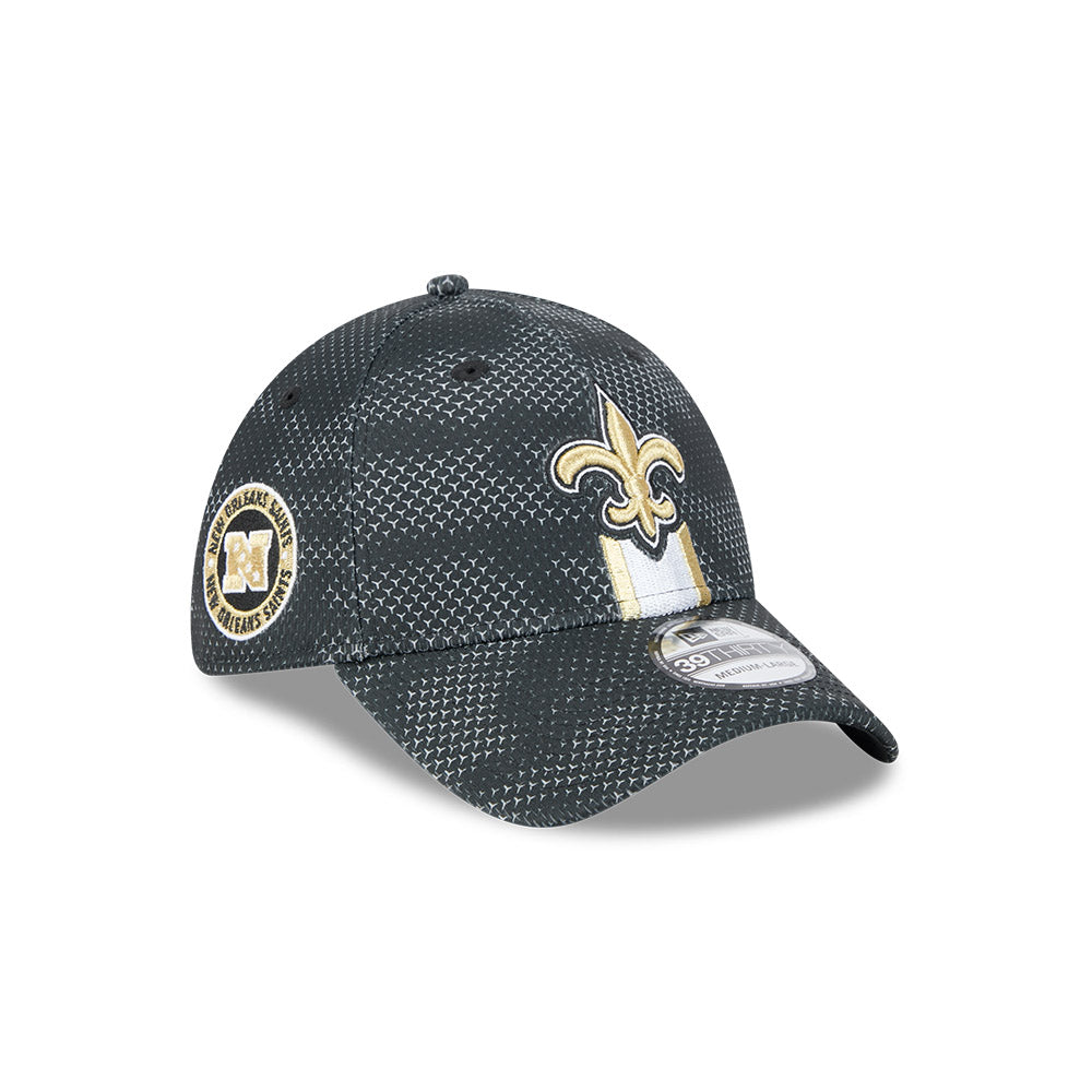 New Orleans Saints NFL 2024 Sideline New Era 39 Thirty Flex Hat - Black - Pro League Sports Collectibles Inc.