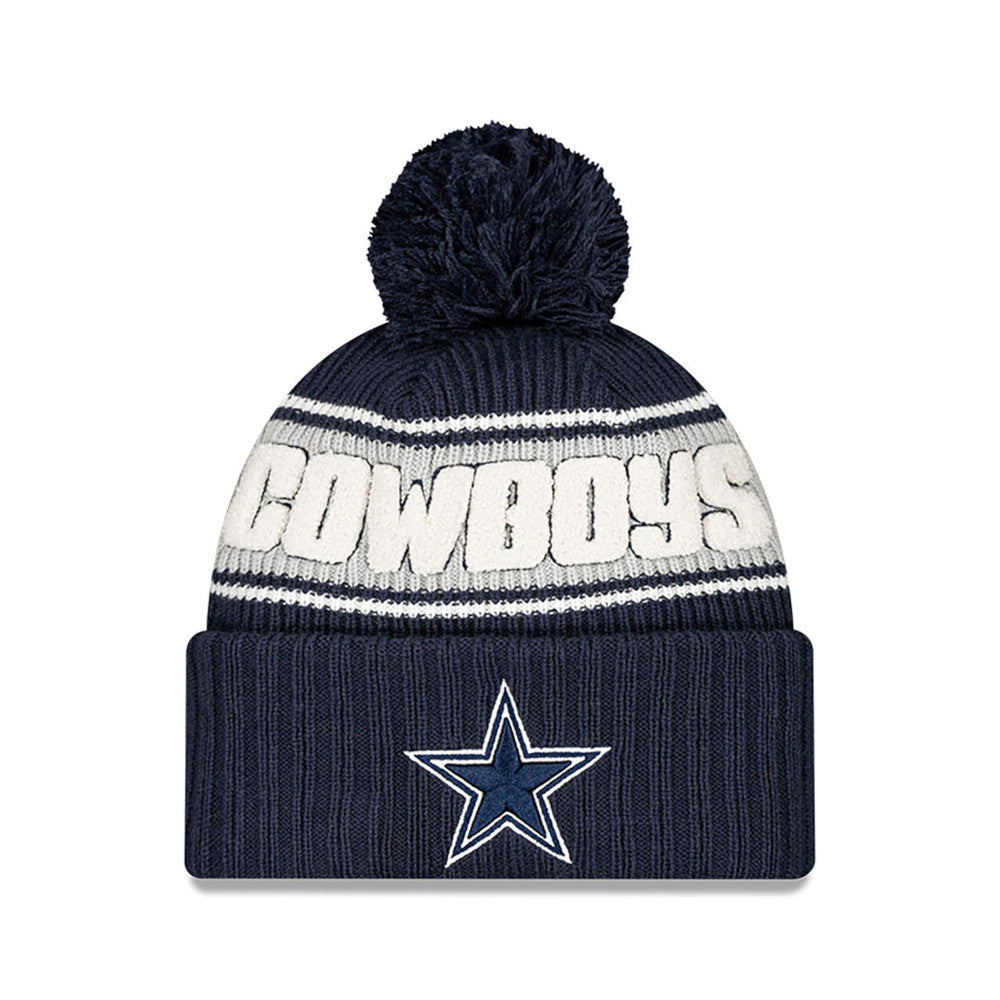 Dallas Cowboys New Era 2024 Sideline Sport Cuffed Knit Hat with Toque - Pro League Sports Collectibles Inc.