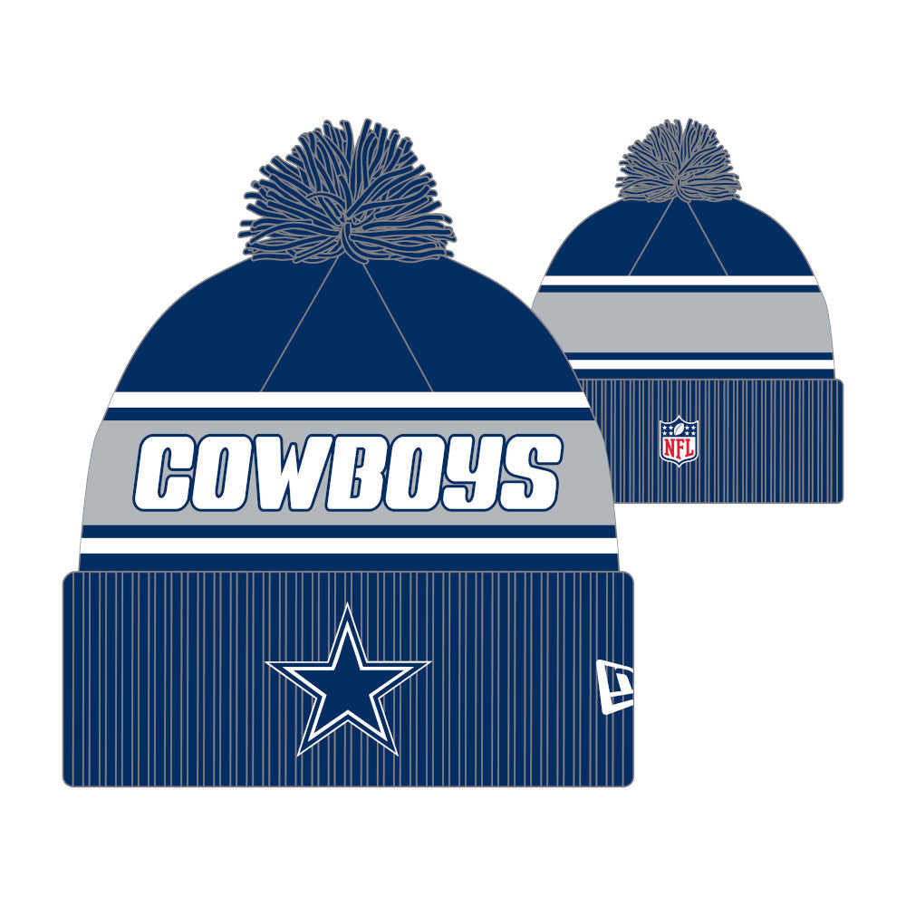 Dallas Cowboys New Era 2024 Sideline Sport Cuffed Knit Hat with Toque