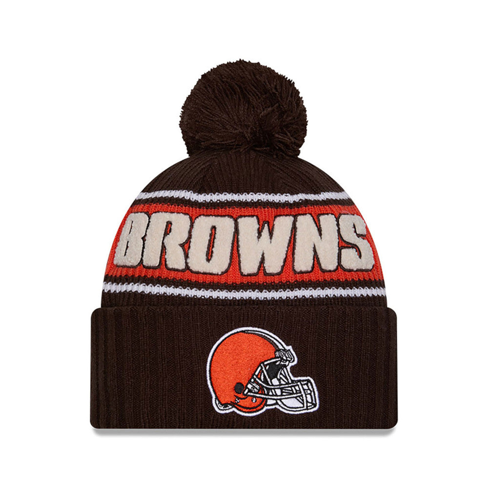 Cleveland Browns New Era 2024 Sideline Sport Cuffed Knit Hat with Toque - Pro League Sports Collectibles Inc.