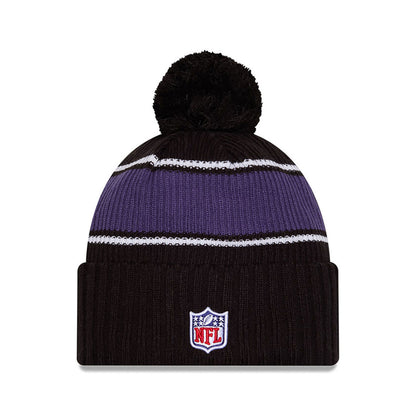 Baltimore Ravens New Era 2024 Sideline Sport Cuffed Knit Hat with Toque