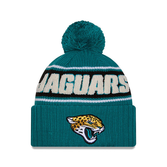 Jacksonville Jaguars New Era 2024 Sideline Sport Cuffed Knit Hat with Toque