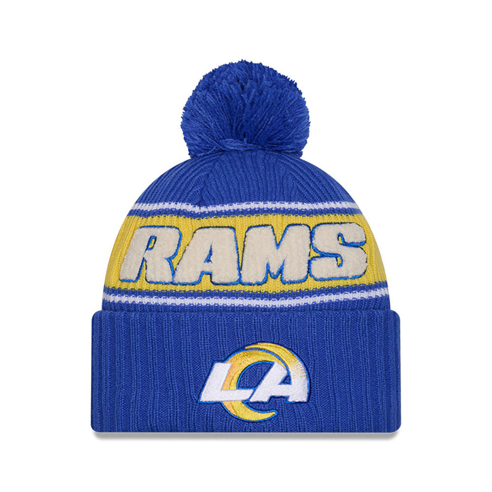 Los Angeles Rams New Era 2024 Sideline Sport Cuffed Knit Hat with Toque - Pro League Sports Collectibles Inc.