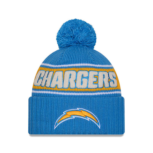 Los Angeles Chargers New Era 2024 Sideline Sport Cuffed Knit Hat with Toque