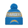 Los Angeles Chargers New Era 2024 Sideline Sport Cuffed Knit Hat with Toque