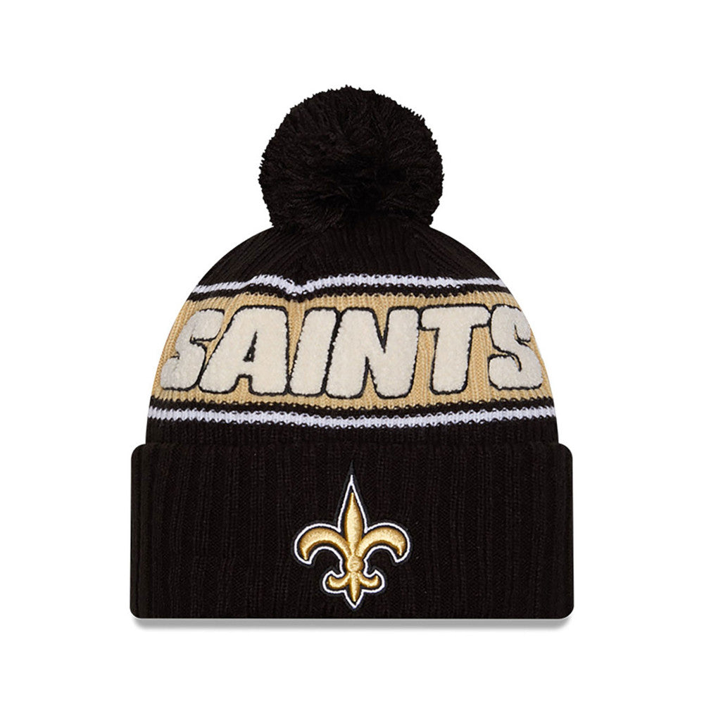 New Orleans Saints New Era 2024 Sideline Sport Cuffed Knit Hat with Toque