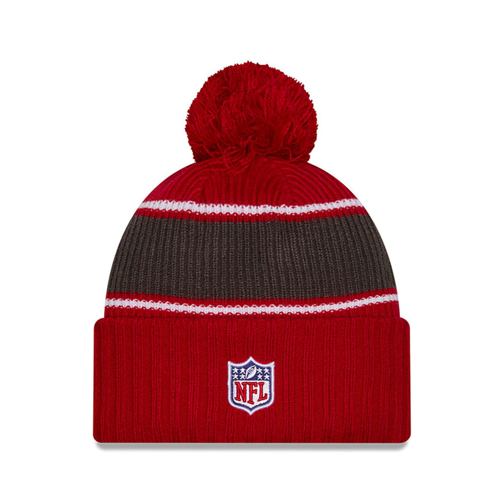 Tampa Bay Buccaneers New Era 2024 Sideline Sport Cuffed Knit Hat with Toque - Pro League Sports Collectibles Inc.