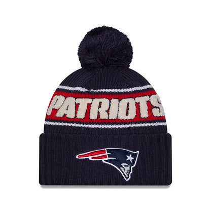 New England Patriots New Era 2024 Sideline Sport Cuffed Knit Hat with Toque