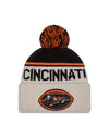 Cincinnati Bengals 2024 New Era NFL Sideline Historic Cuffed Pom Knit - Cream