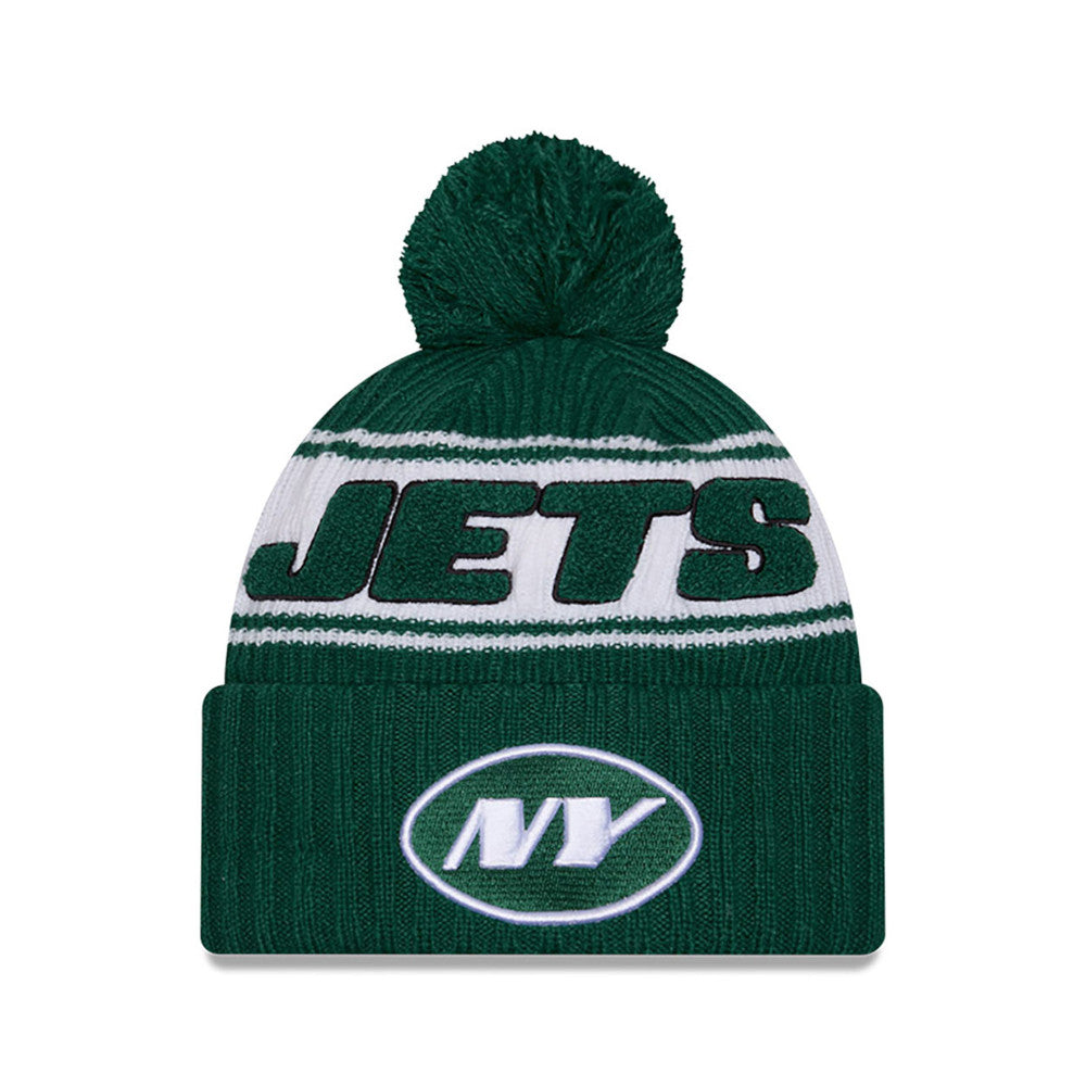 New York Jets New Era 2024 Sideline Sport Cuffed Knit Hat with Toque - Pro League Sports Collectibles Inc.