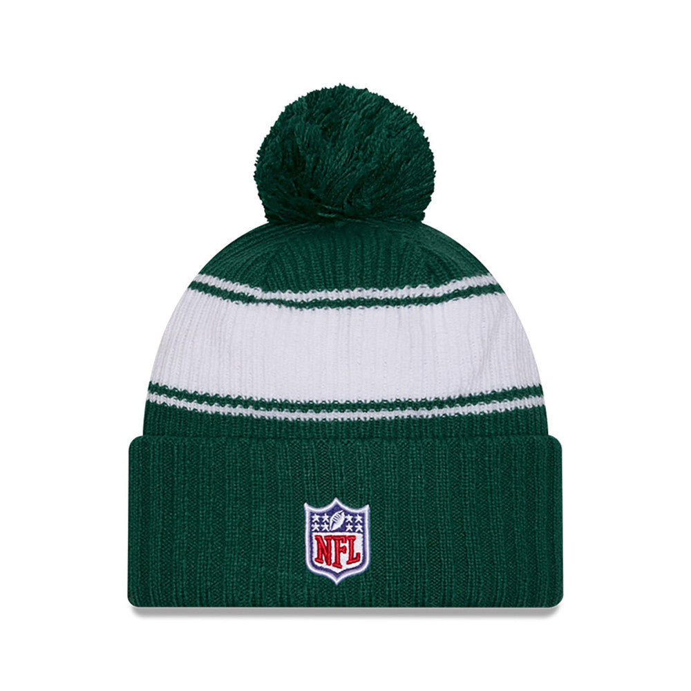 New York Jets New Era 2024 Sideline Sport Cuffed Knit Hat with Toque - Pro League Sports Collectibles Inc.