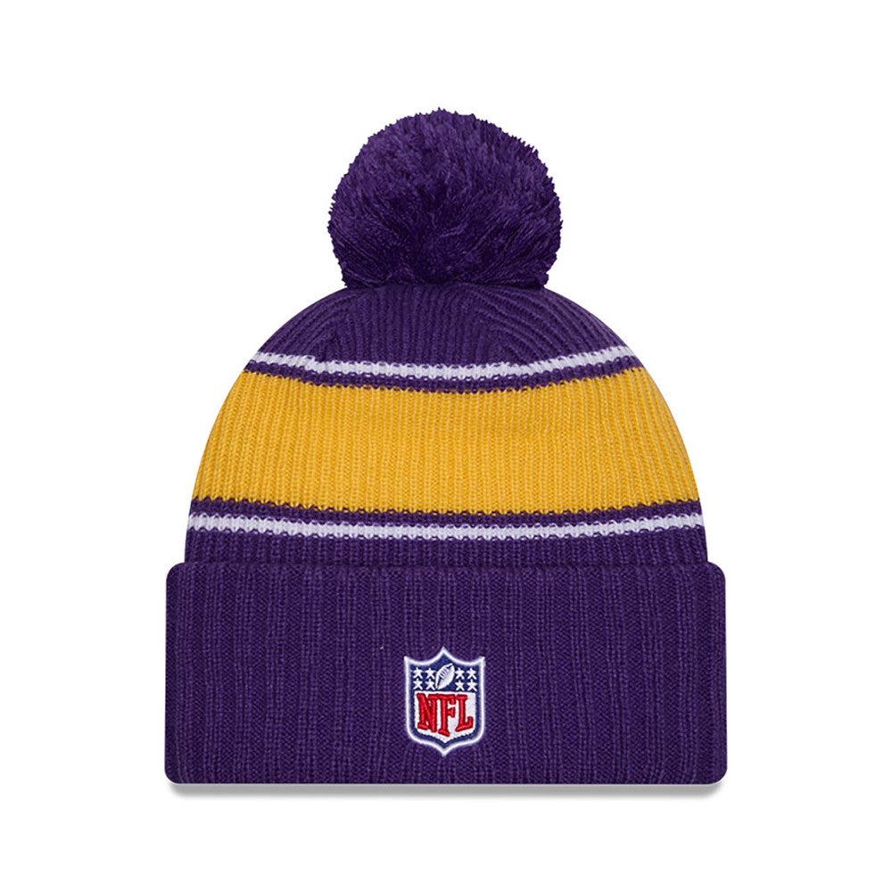 Minnesota Vikings New Era 2024 Sideline Sport Cuffed Knit Hat with Toque