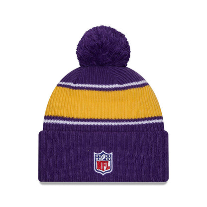 Minnesota Vikings New Era 2024 Sideline Sport Cuffed Knit Hat with Toque