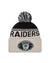 Las Vegas Raiders 2024 New Era NFL Sideline Historic Cuffed Pom Knit - Cream