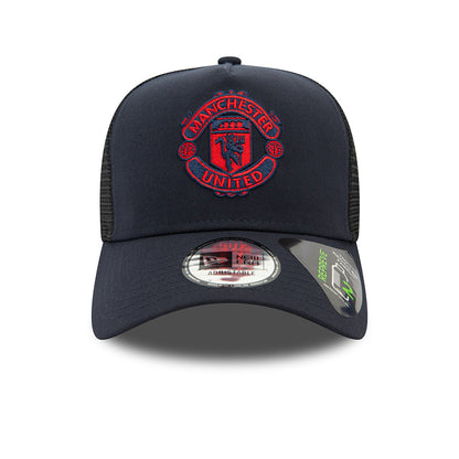 Manchester United Football Club Navy / Red  Trucker New Era Adjustable Hat - Pro League Sports Collectibles Inc.