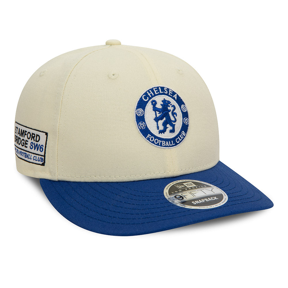 Chelsea FC Lion Crest SW6 White Low Profile 9FIFTY Snapback Hat