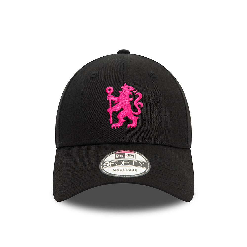 Chelsea New Era Black / Pink 9FORTY Adjustable Hat - Pro League Sports Collectibles Inc.