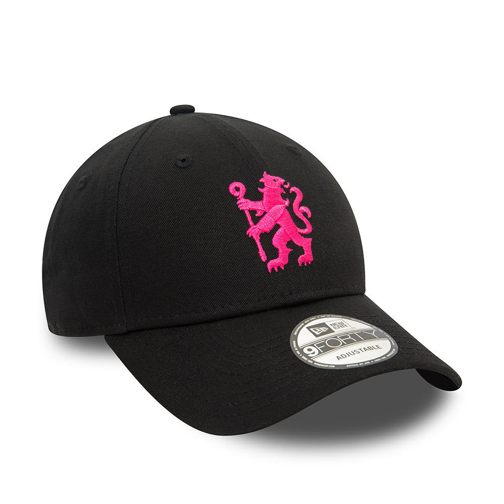 Chelsea New Era Black / Pink 9FORTY Adjustable Hat - Pro League Sports Collectibles Inc.