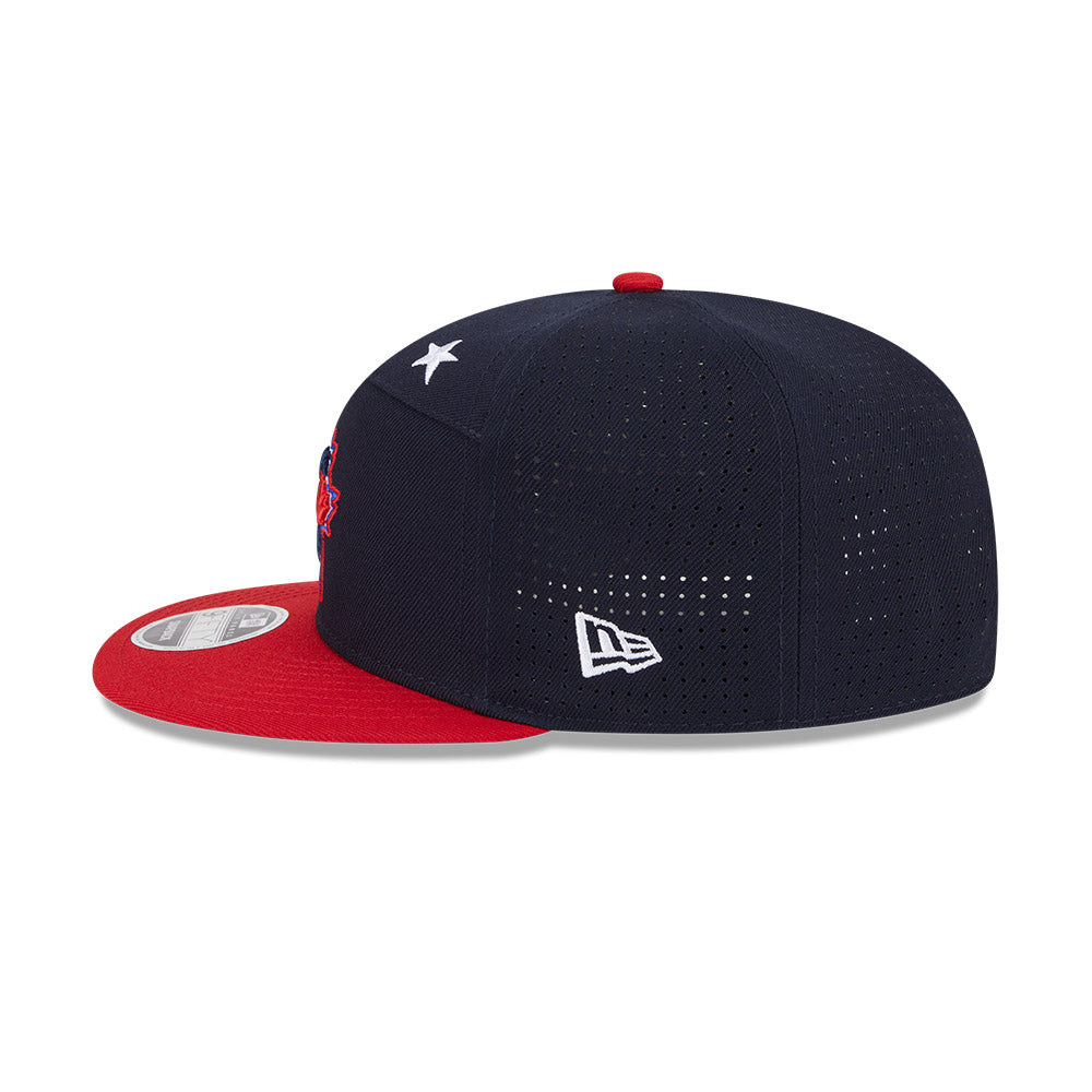Toronto Blue Jays 2025 All-Star Games 9FIFTY 2-Tone Split Panel New Era Snapback Hat - Black/Red