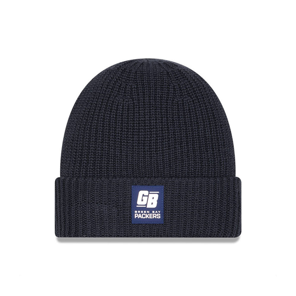 Green Bay Packers Retro New Era Charcoal 2025 Sideline Cold Weather Cuffed Knit Toque