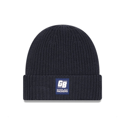 Green Bay Packers Retro New Era Charcoal 2025 Sideline Cold Weather Cuffed Knit Toque