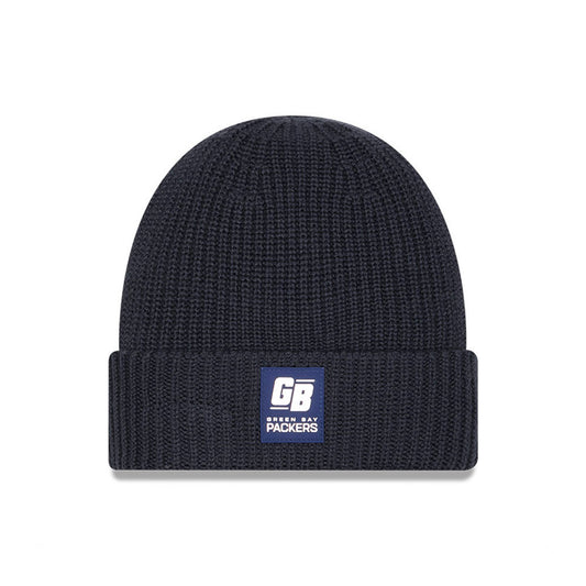 Green Bay Packers Retro New Era Charcoal 2025 Sideline Cold Weather Cuffed Knit Toque