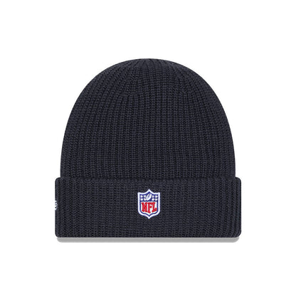 New England Patriots Retro New Era Charcoal 2025 Sideline Cold Weather Cuffed Knit Toque