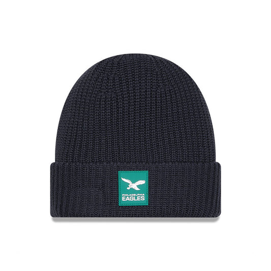 Philadelphia Eagles Retro New Era Charcoal 2025 Sideline Cold Weather Cuffed Knit Toque