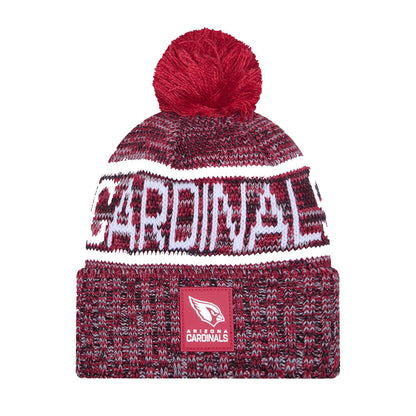 Arizona Cardinals New Era 2025 Sideline Cold Weather Cuffed Knit Hat with Pom