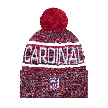 Arizona Cardinals New Era 2025 Sideline Cold Weather Cuffed Knit Hat with Pom
