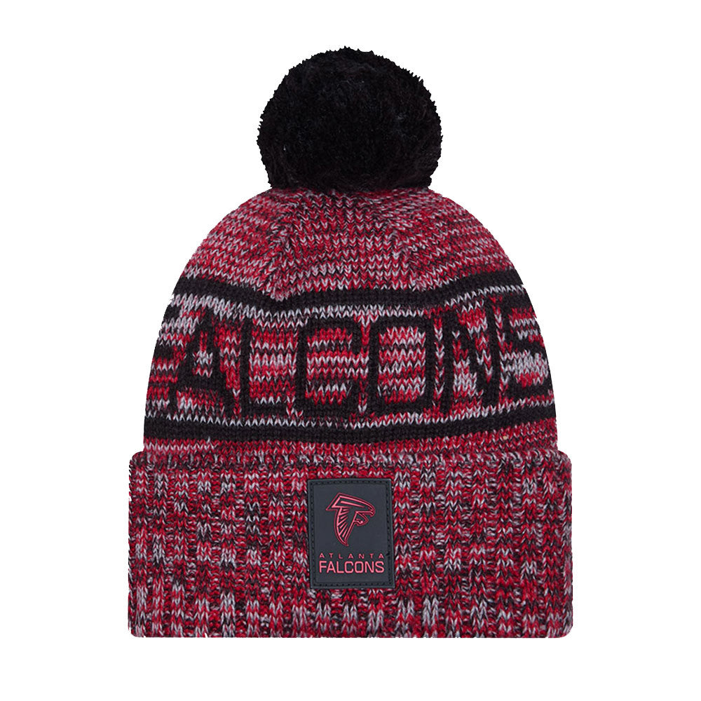 Atlanta Falcons New Era 2025 Sideline Cold Weather Cuffed Knit Hat with Pom