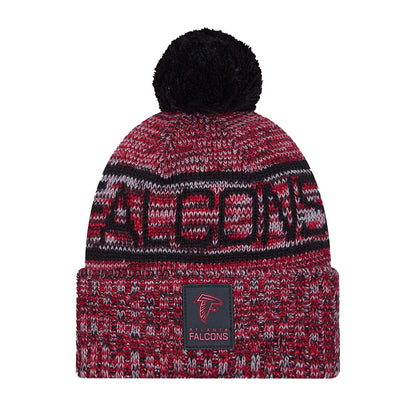 Atlanta Falcons New Era 2025 Sideline Cold Weather Cuffed Knit Hat with Pom