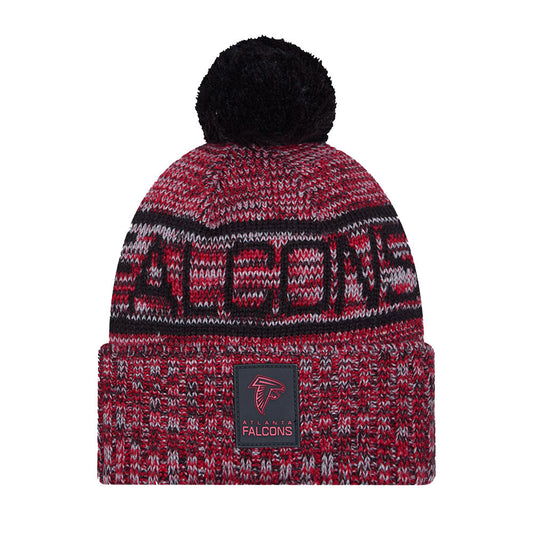 Atlanta Falcons New Era 2025 Sideline Cold Weather Cuffed Knit Hat with Pom