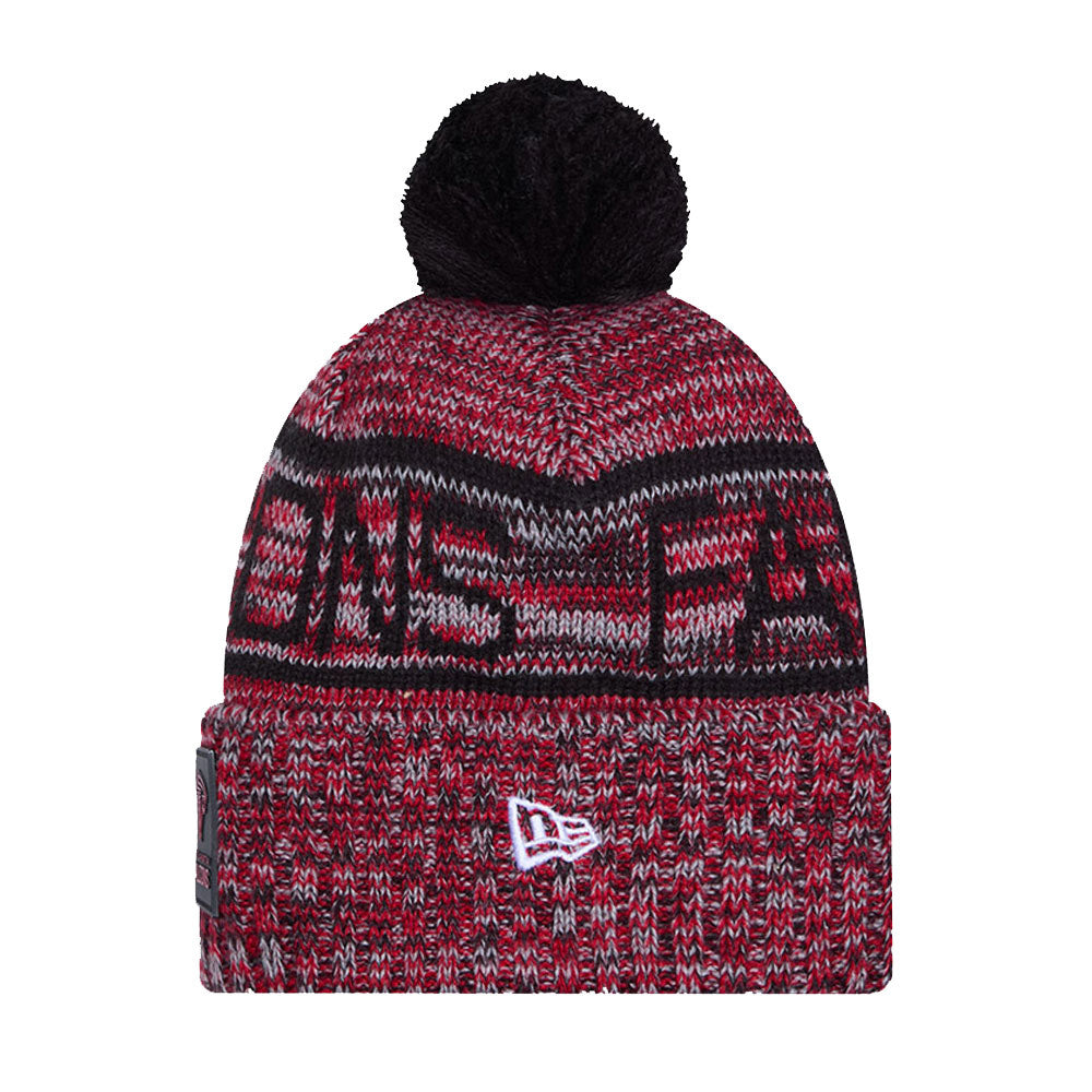 Atlanta Falcons New Era 2025 Sideline Cold Weather Cuffed Knit Hat with Pom