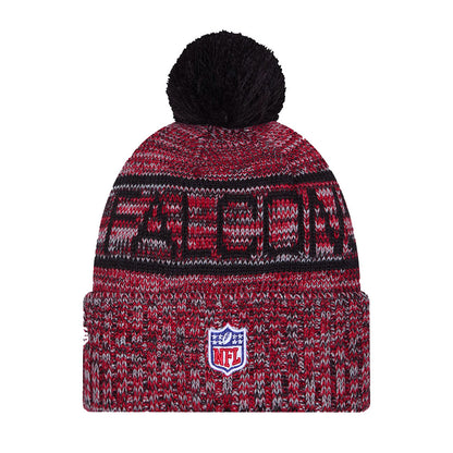 Atlanta Falcons New Era 2025 Sideline Cold Weather Cuffed Knit Hat with Pom
