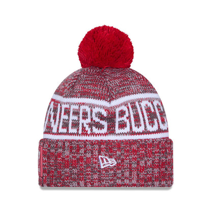 Tampa Bay Buccaneers New Era 2025 Sideline Cold Weather Cuffed Knit Hat with Pom