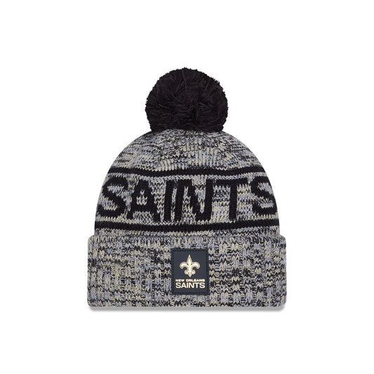 New Orleans Saints New Era 2025 Sideline Cold Weather Cuffed Knit Hat with Pom
