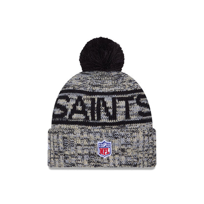 New Orleans Saints New Era 2025 Sideline Cold Weather Cuffed Knit Hat with Pom