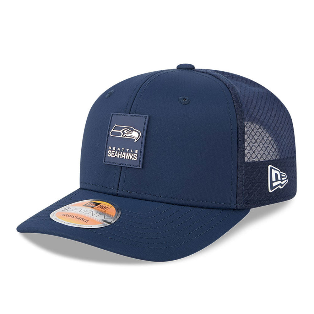 Seattle Seahawks Navy New Era 9Seventy 2025 NFL Sideline Performance Collection Snapback Adjustable Hat