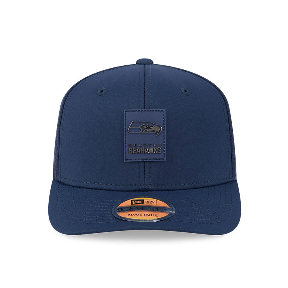 Seattle Seahawks Navy New Era 9Seventy 2025 NFL Sideline Performance Collection Snapback Adjustable Hat