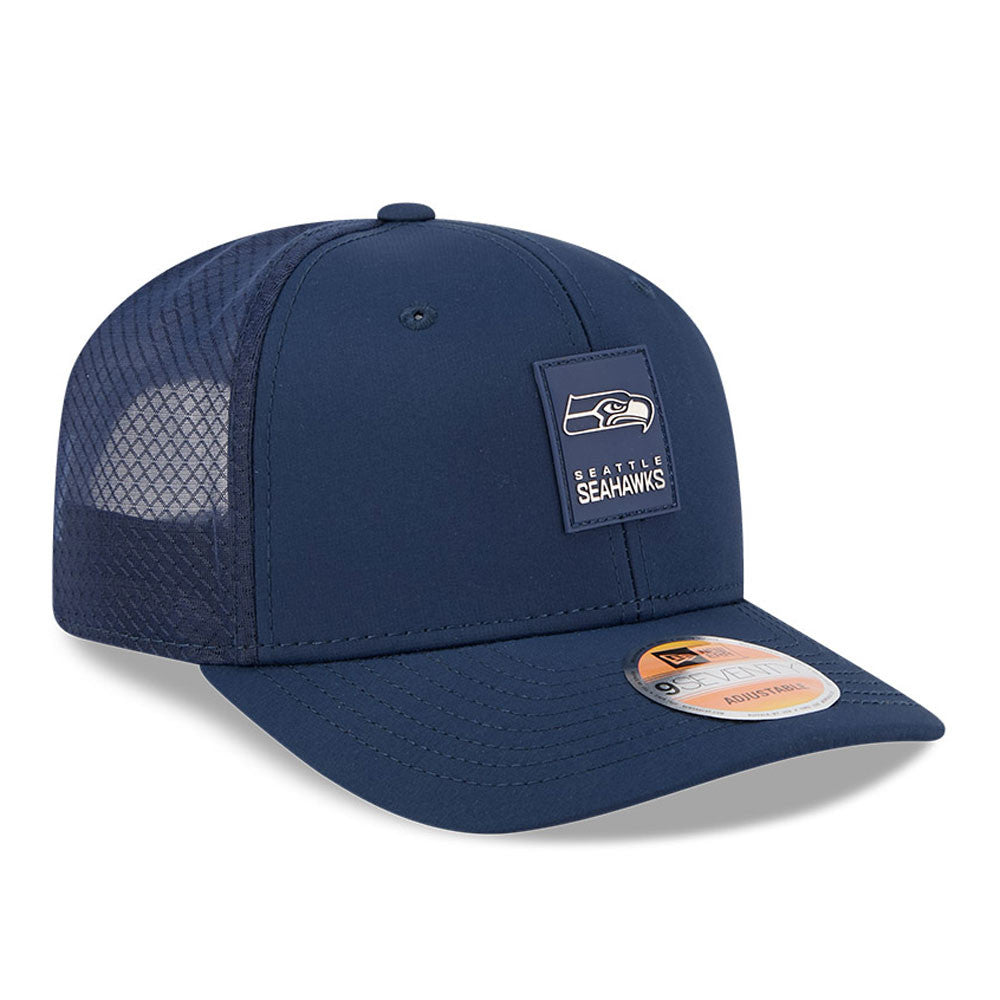 Seattle Seahawks Navy New Era 9Seventy 2025 NFL Sideline Performance Collection Snapback Adjustable Hat