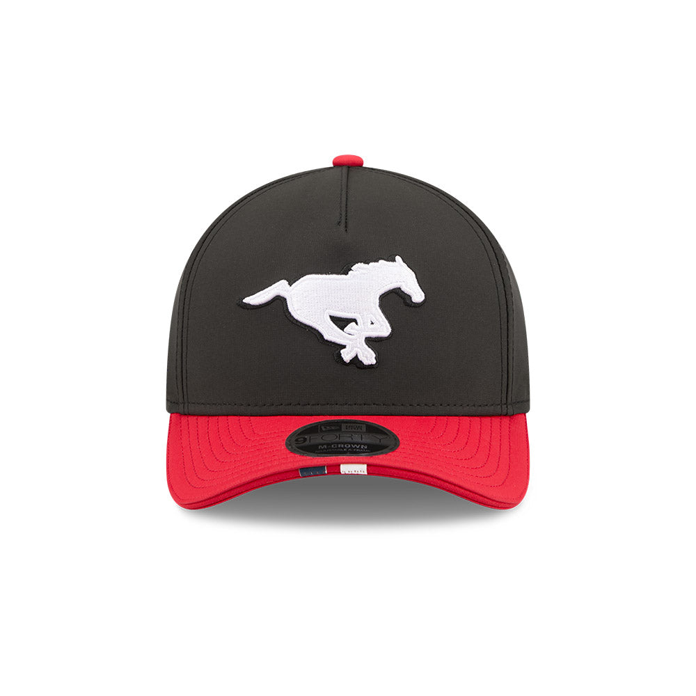 Calgary Stampeders CFL 2026 New Era On-Field Side Line 9FORTY M-Crown A- Frame Adjustable Hat - 2 Tone Black/Red