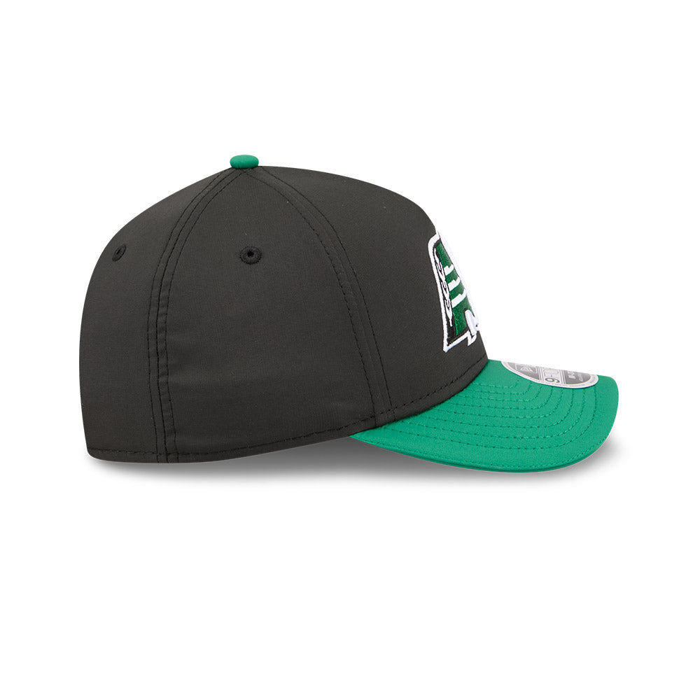 Saskatchewan Roughriders CFL 2026 New Era On-Field Side Line 9FORTY M-Crown A- Frame Adjustable Hat - 2 Tone Black/Green