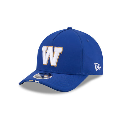 Winnipeg Blue Bombers CFL 2026 New Era On-Field Side Line 9FORTY M-Crown A-Frame Adjustable Hat - Blue